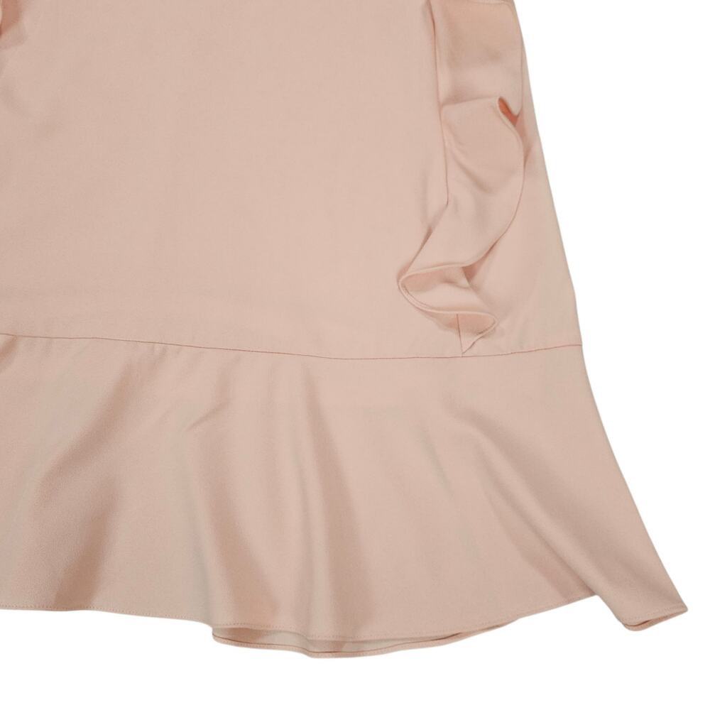 NWT Nicole Miller Studion Dress Size 14 Blush Peach Ruffled Sleeveless Lined - Picture 7 of 14